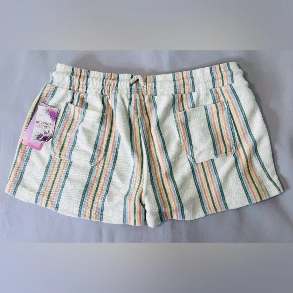 Southern Spirit striped linen blend shorts size‎ XL Women’s